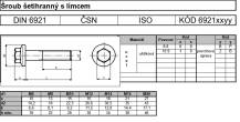 Obrázek ke kategorii 1130 - Šroub šetihranný s límcem